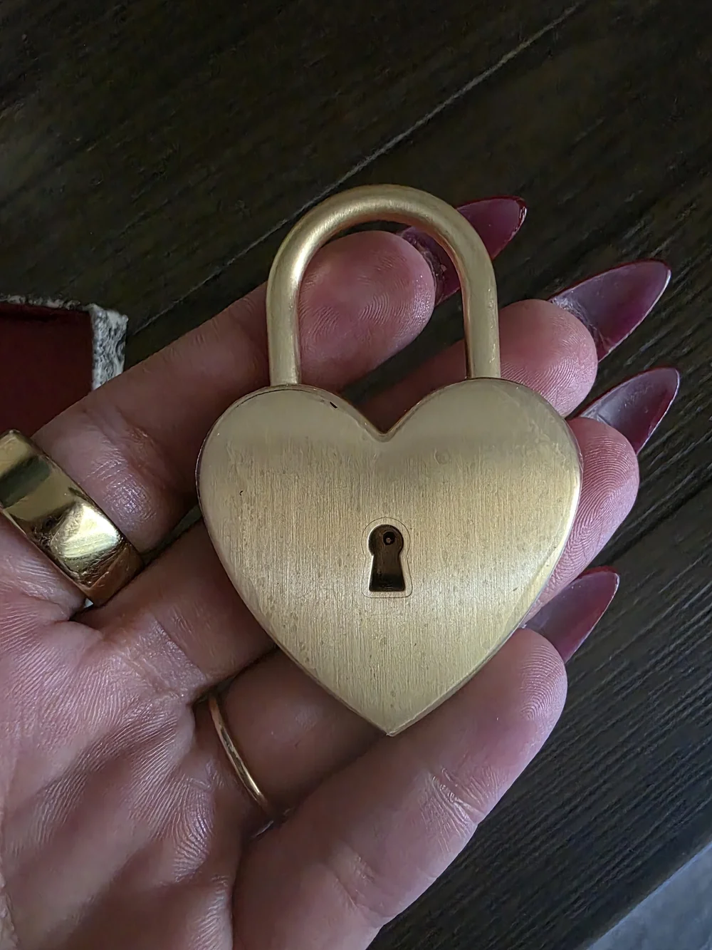 Dior Heart Padlock Key Set in Gold
